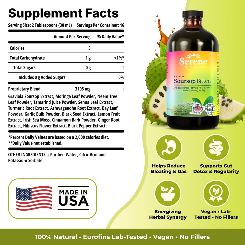 Soursop Bitters | Traditional Herbal Blend | Fast U.S. Shipping