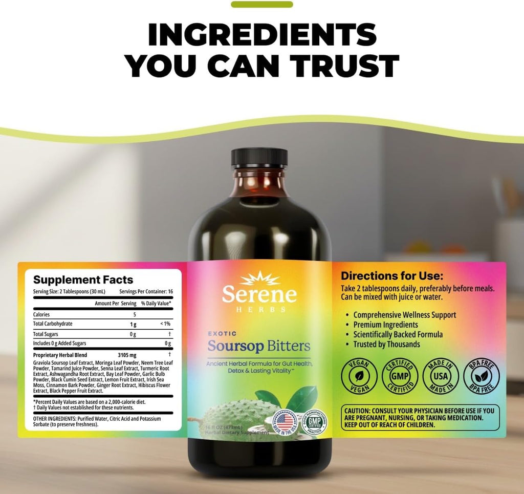 Soursop Bitters | Traditional Herbal Blend | Fast U.S. Shipping