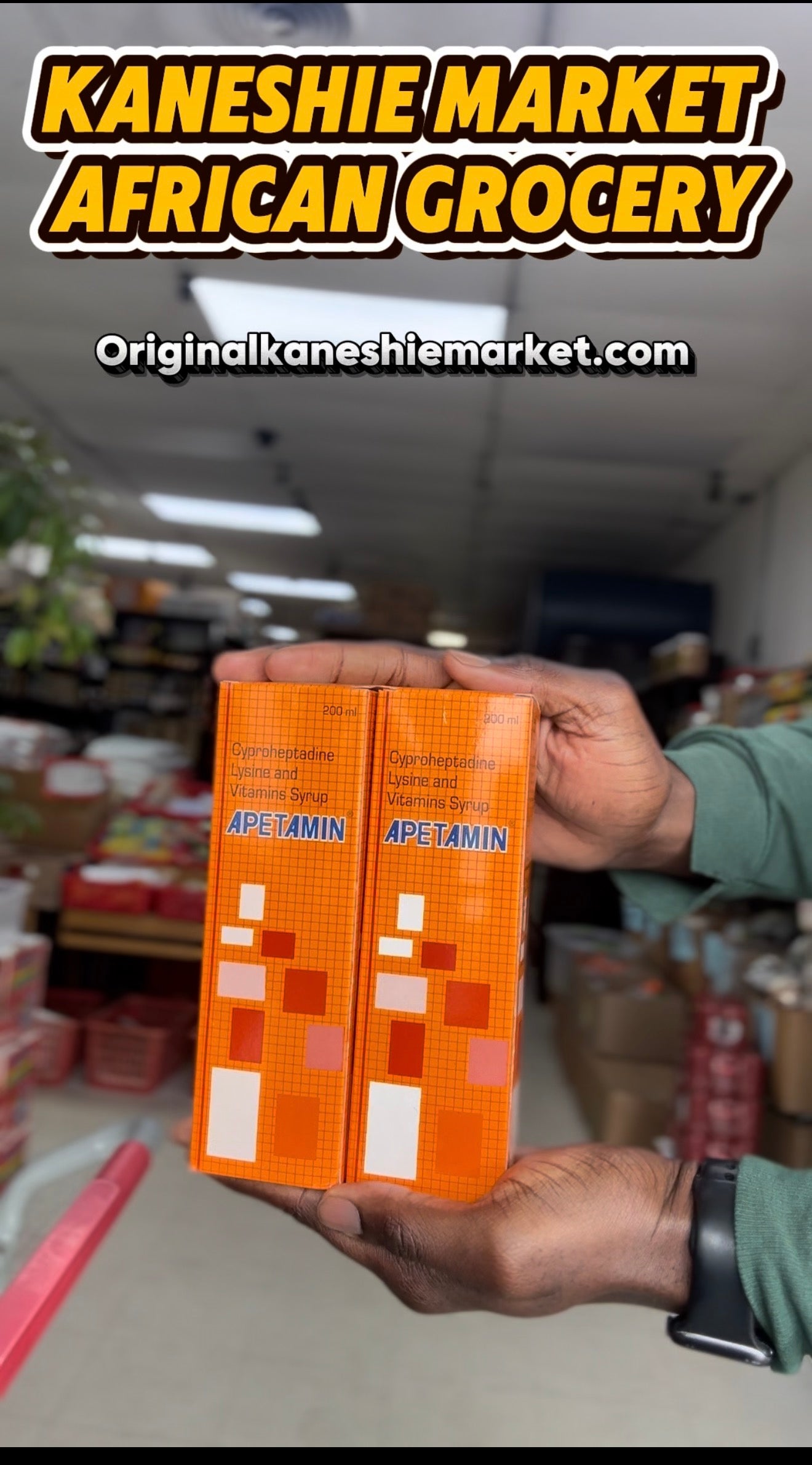 Apetamin syrup at Original Kaneshie Market African grocery store in New Jersey_