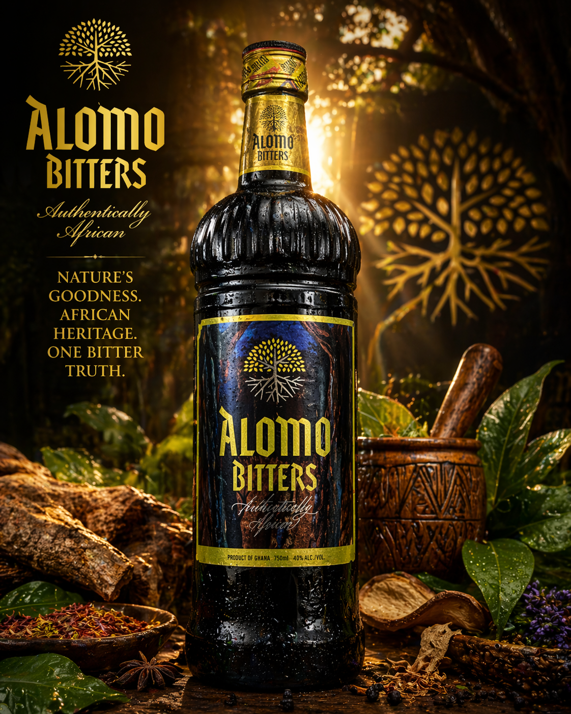 Alomo Bitters 750ml – Herbal Bitter Drink 🌿🥃