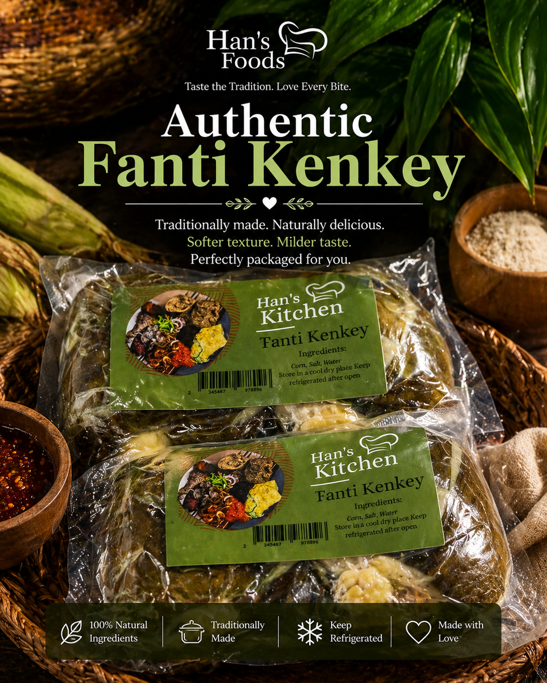 Han’s Foods Kenkey – Authentic Ghanaian Kenkey 🇬🇭