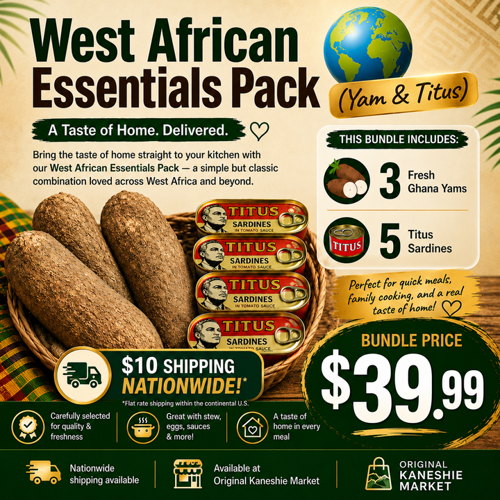 West African Essentials Pack 🌍 (3 Yam & 5 Titus)