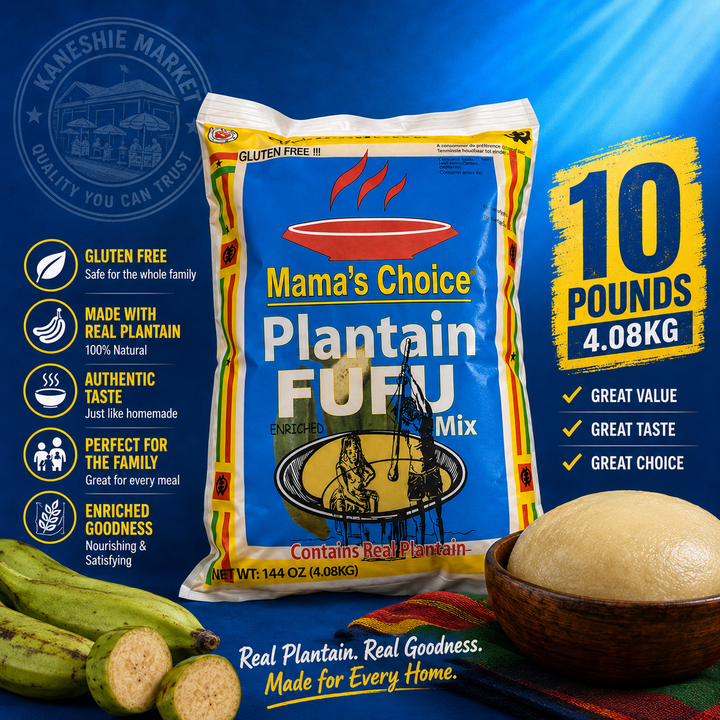 Mama’s Choice Plantain Fufu Flour (Big Bag, 10 lb)